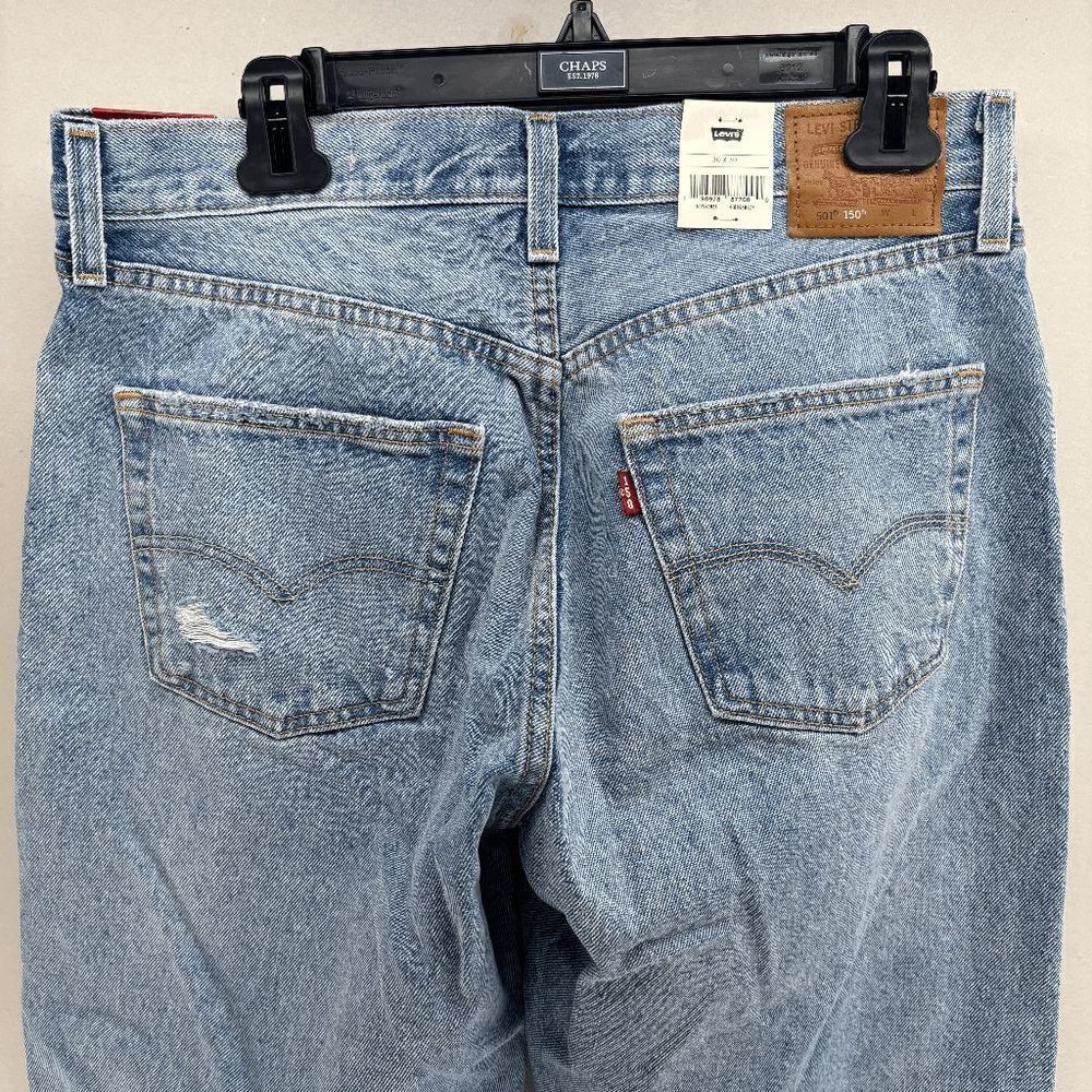 LEVI'S 501 150 Anniversary Edition 90s NOVEL TEA Denim Women's W30 L30 Jeans NWT - Picture 6 of 10